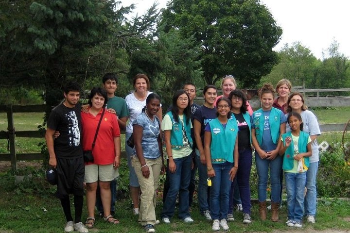 a group of people posing for a photo