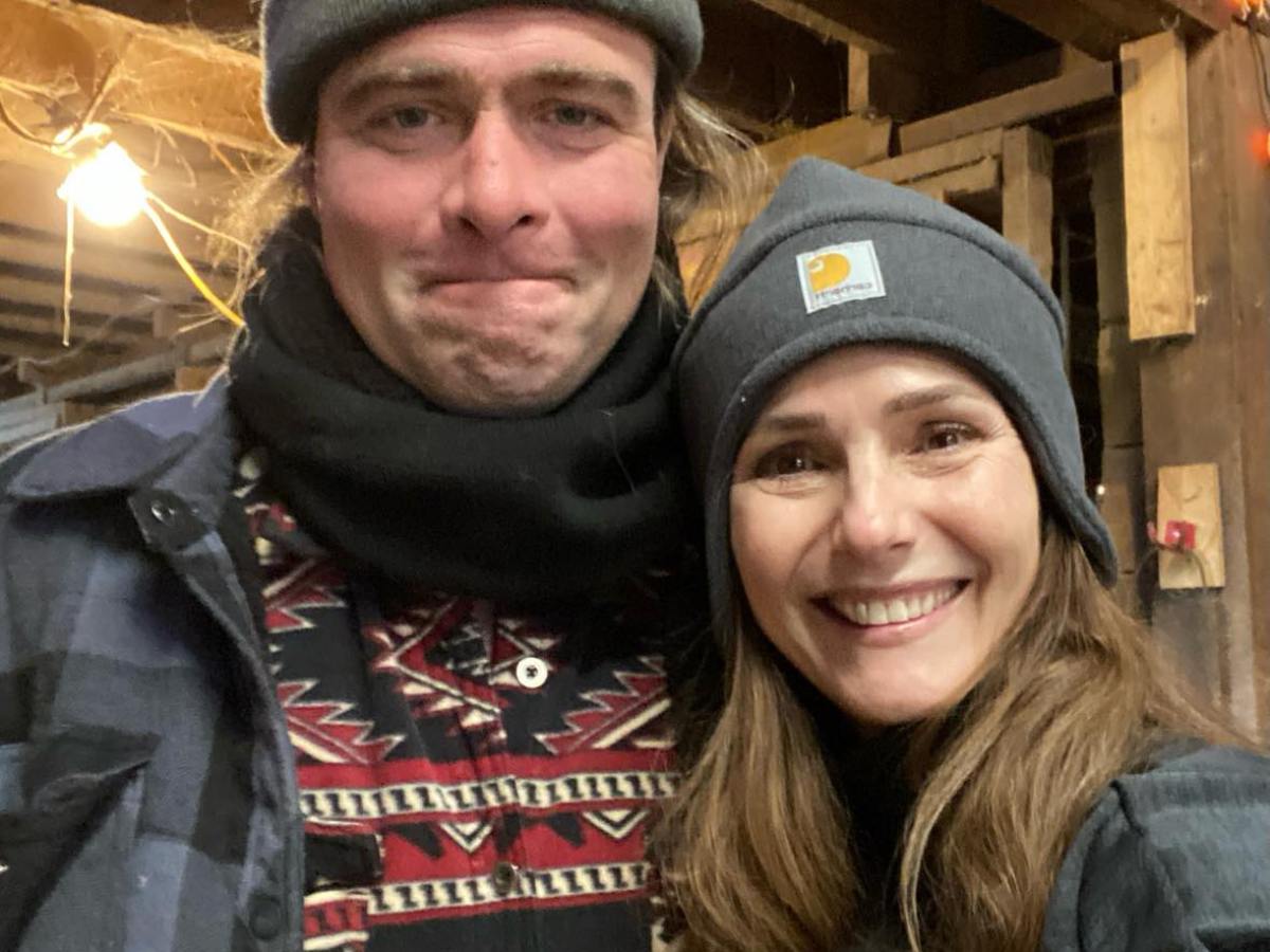 a man and a woman taking a selfie