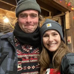 a man and a woman taking a selfie